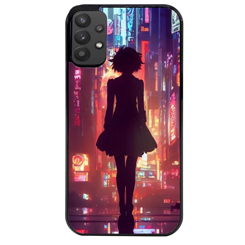 Coque noire taperso pour galaxy A22 A32 A52 A52S 4G 5G  avec motif new york anime protection antichoc personnalisée