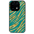 Coque noire taperso pour OnePlus 15 avec motif zebre vert protection antichoc personnalisée