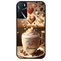 Coque noire taperso pour OPPO A16 et A16S avec motif cafe love morning personnalise protection antichoc personnalisée