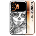 Coque noire taperso pour Honor 600 et 600 PRO avec motif mort calavera tatoo protection antichoc personnalisée