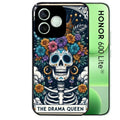 Coque noire pour Honor 600 LITE avec motif tete de mort drama queen protection antichoc personnalisée