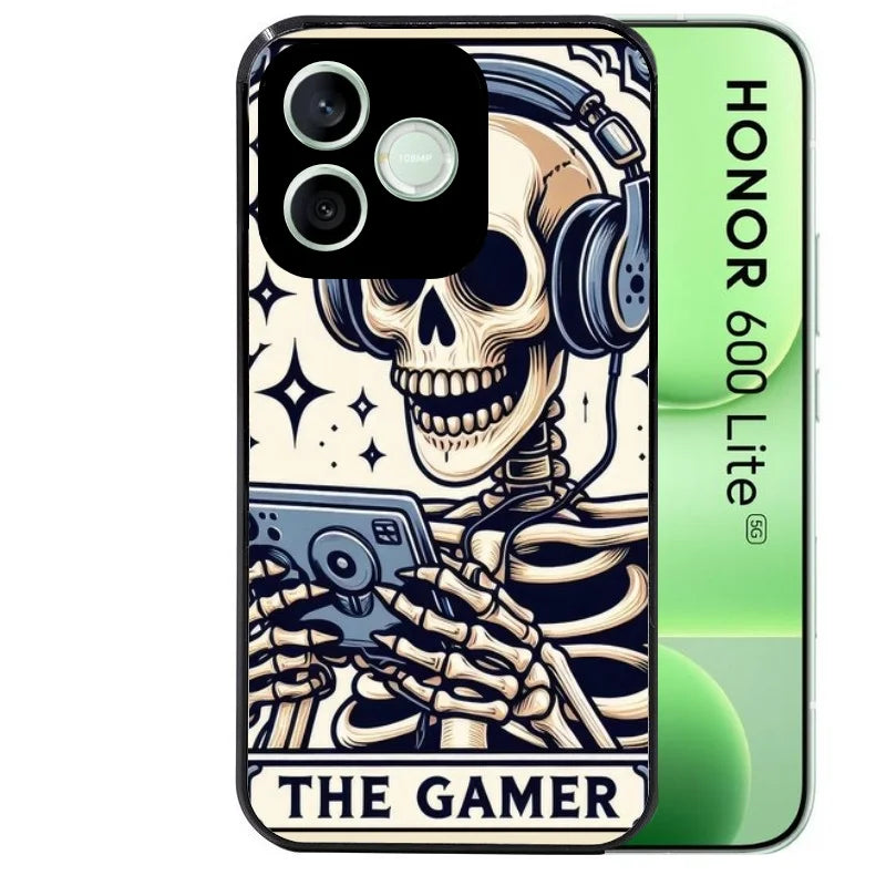 Coque noire pour Honor 600 LITE avec motif mort gamer protection antichoc personnalisée