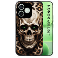 Coque noire pour Honor 600 LITE avec motif tete de mort leopard protection antichoc personnalisée