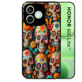 Coque noire pour Honor 600 LITE avec motif mort mexicaine papillon protection antichoc personnalisée