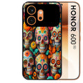 Coque noire taperso pour Honor 600 et 600 PRO avec motif mort mexicaine papillon protection antichoc personnalisée