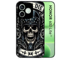 Coque noire pour Honor 600 LITE avec motif mort motard protection antichoc personnalisée