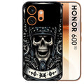 Coque noire taperso pour Honor 600 et 600 PRO avec motif mort motard protection antichoc personnalisée