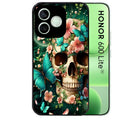 Coque noire pour Honor 600 LITE avec motif tete de mort skull printemps protection antichoc personnalisée