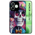 Coque noire pour Honor 600 LITE avec motif tete de mort tag protection antichoc personnalisée
