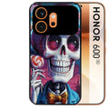 Coque noire taperso pour Honor 600 et 600 PRO avec motif tete de mort tag protection antichoc personnalisée