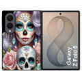 Coque pour Z FOLD 8 tete de mort calavera bijoux