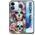 Coque pour Redmi Note 17 et PRO 4G 5G Max tete de mort calavera bijoux