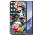 Coque pour Z Fold 8 / ULTRA tete de mort calavera bleu