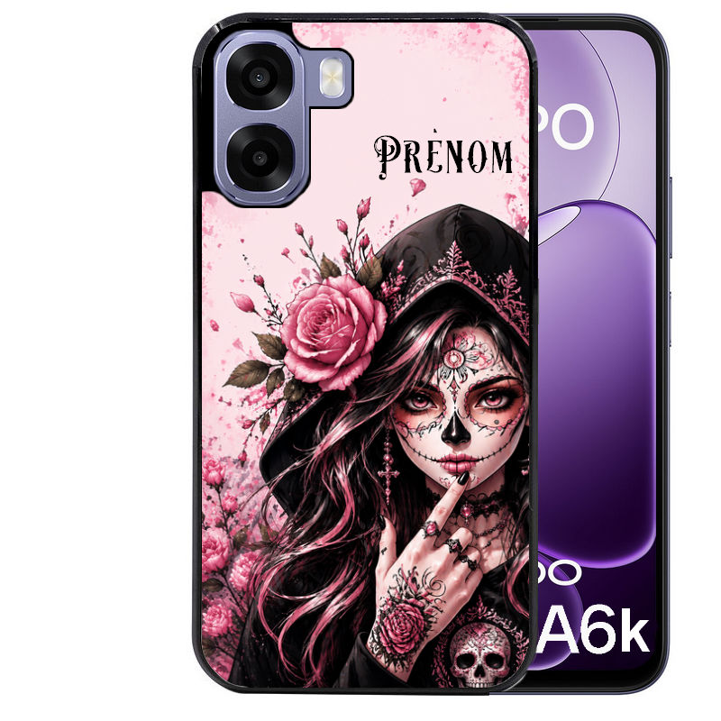 Coque pour Oppo A6 A6 A6K personnalisée tete de mort calavera druide