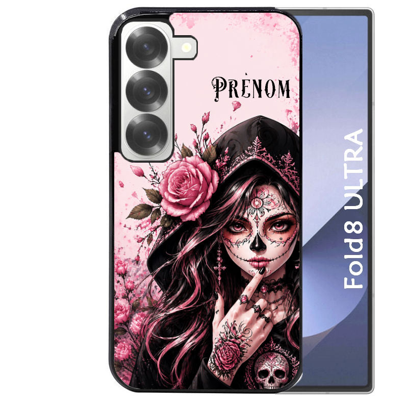Coque pour Z FOLD 8 ULTRA personnalisée tete de mort calavera druide
