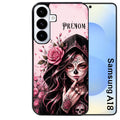 Coque pour Galaxy A08 A18 A28 A38 A58 personnalisée tete de mort calavera druide