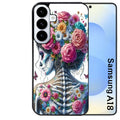 Coque pour Galaxy A08 A18 A28 A38 A58 tete de mort calavera papillon