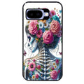 Coque pour Pixel 8A 9A 10A tete de mort calavera papillon