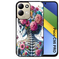 Coque pour POCO C95 PRO tete de mort calavera papillon