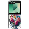 Coque pour Z FLIP 6 7 8 tete de mort calavera papillon