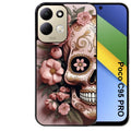 Coque pour POCO C95 PRO tete de mort calavera rose