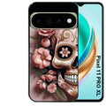 Coque pour Pixel 10 / 11 / PRO / XL tete de mort calavera rose