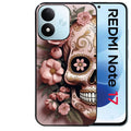 Coque pour Redmi Note 17 et PRO 4G 5G Max tete de mort calavera rose