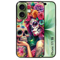 Coque pour Iphone 18 / PRO / PRO MAX / 18E tete de mort calavera skull
