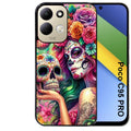 Coque pour POCO C95 PRO tete de mort calavera skull