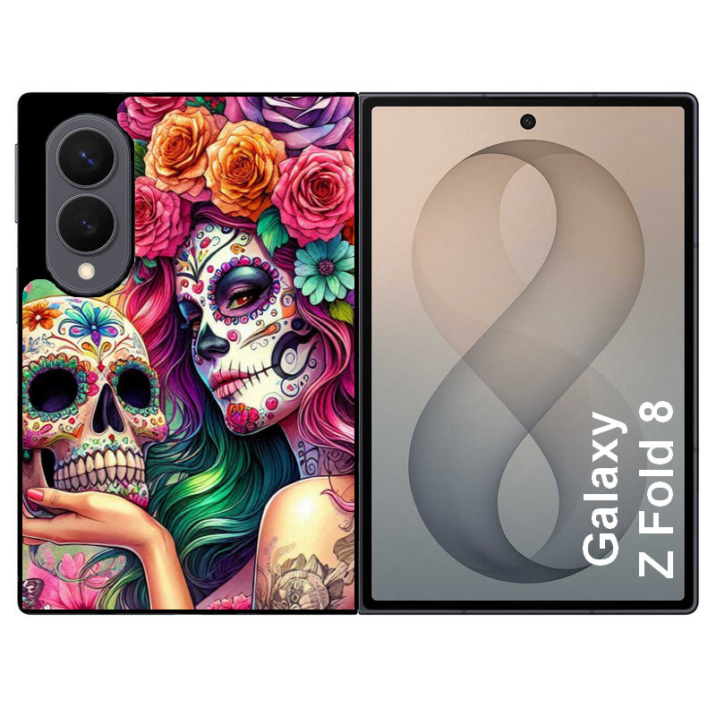 Coque pour Z FOLD 8 tete de mort calavera skull