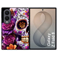 Coque pour Z FOLD 8 tete de mort calavera violette