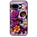 Coque pour Pixel 8A 9A 10A tete de mort calavera violette