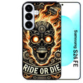 Coque pour Galaxy S26 et PLUS ULTRA FE tete de mort flamme