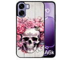 Coque pour Oppo A6 A6 A6K tete de mort floral