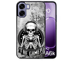 Coque pour Oppo A6 A6 A6K tete de mort gamer beton