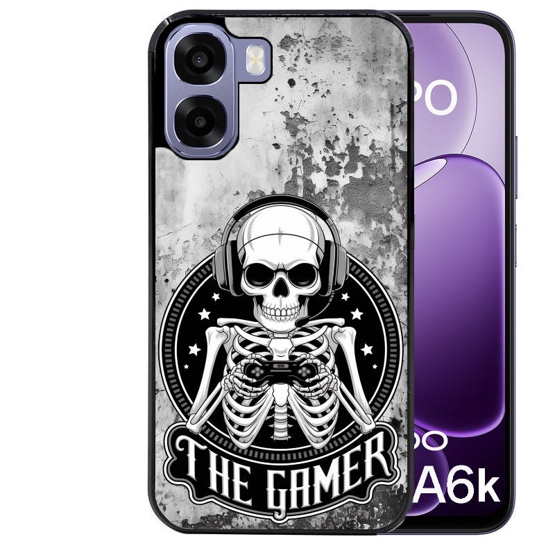 Coque pour Oppo A6 A6 A6K tete de mort gamer beton