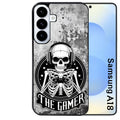 Coque pour Galaxy A08 A18 A28 A38 A58 tete de mort gamer beton
