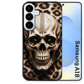 Coque pour Galaxy A08 A18 A28 A38 A58 tete de mort leopard