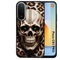Coque pour POCO C81 PRO tete de mort leopard