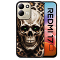 Coque pour Redmi 17 et 17C 4G 5G tete de mort leopard