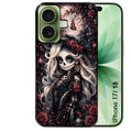 Coque pour Iphone 18 / PRO / PRO MAX / 18E tete de mort halloween