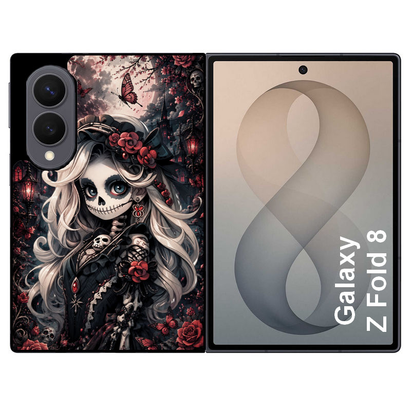 Coque pour Z FOLD 8 tete de mort halloween