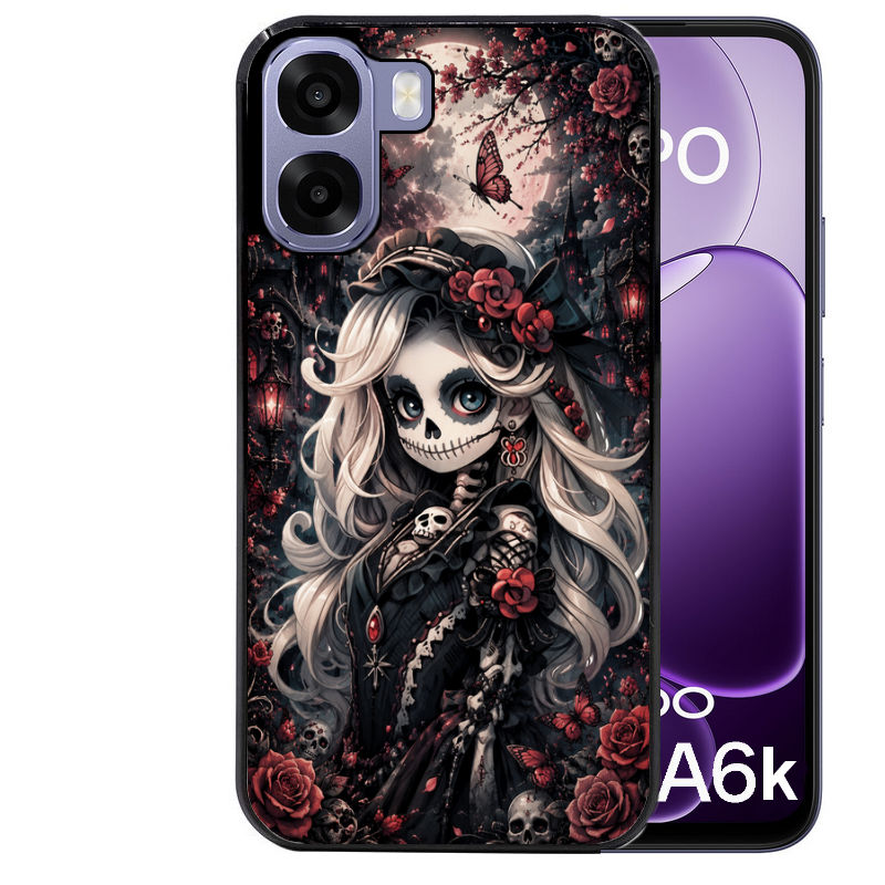 Coque pour Oppo A6 A6 A6K tete de mort halloween