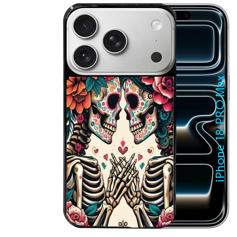 Coque pour Iphone 18 / PRO / PRO MAX / 18E tete de mort lovers