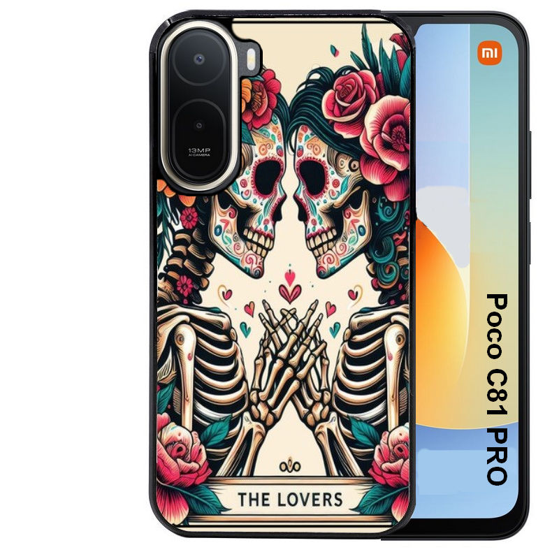 Coque pour POCO C81 PRO tete de mort lovers