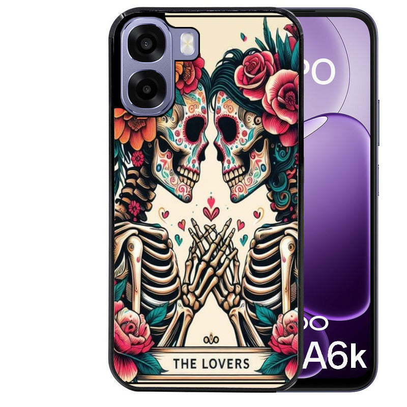Coque pour Oppo A6 A6 A6K tete de mort lovers