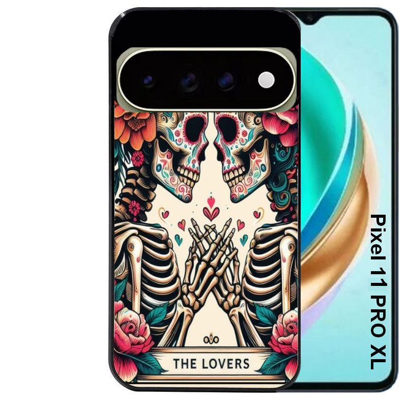 Coque pour Pixel 10 / 11 / PRO / XL tete de mort lovers