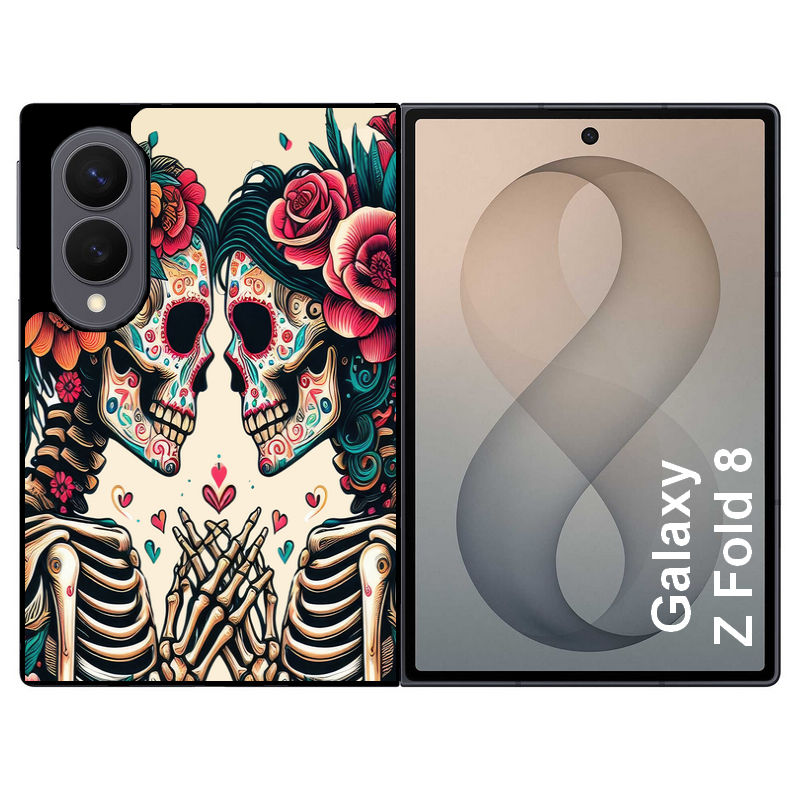 Coque pour Z FOLD 8 tete de mort lovers