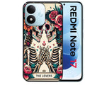 Coque pour Redmi Note 17 et PRO 4G 5G Max tete de mort lovers