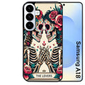 Coque pour Galaxy A08 A18 A28 A38 A58 tete de mort lovers